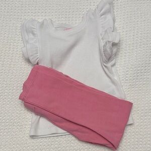 J. Crew / crewcuts White and Pink Kids Matching Set